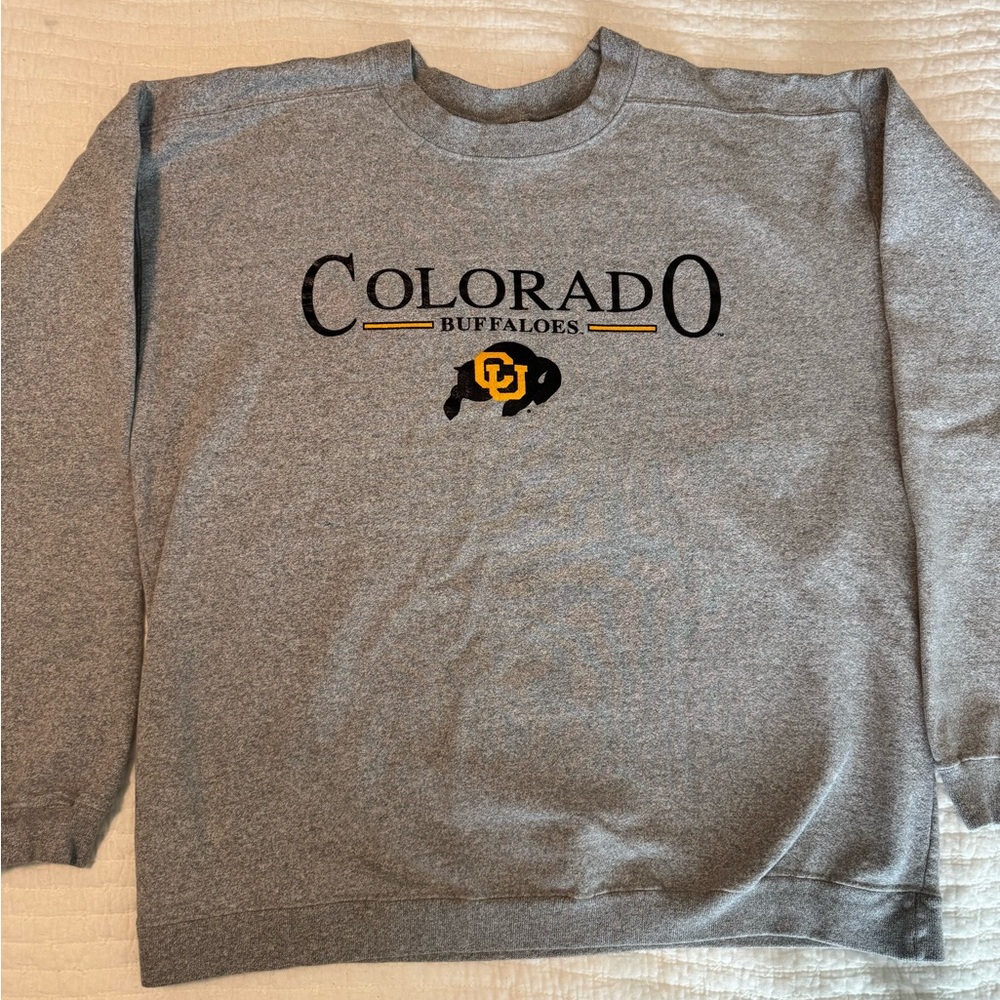 Colorado Buffaloes Gray Crewneck Sweater